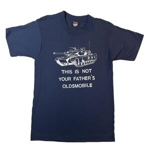 Vintage 80s Army Tank Shirt Mens SM Not Your Fathers Oldsmobile Single Stitch